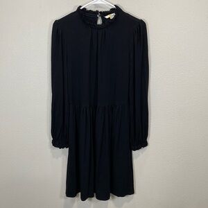 Boden‎ Clara Jersey dress black midi long sleeve